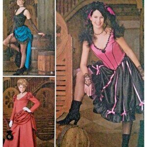 Simplicity Misses Western Saloon Girl Costume Pattern 2851 Sz 6-12 Uncut Cosplay